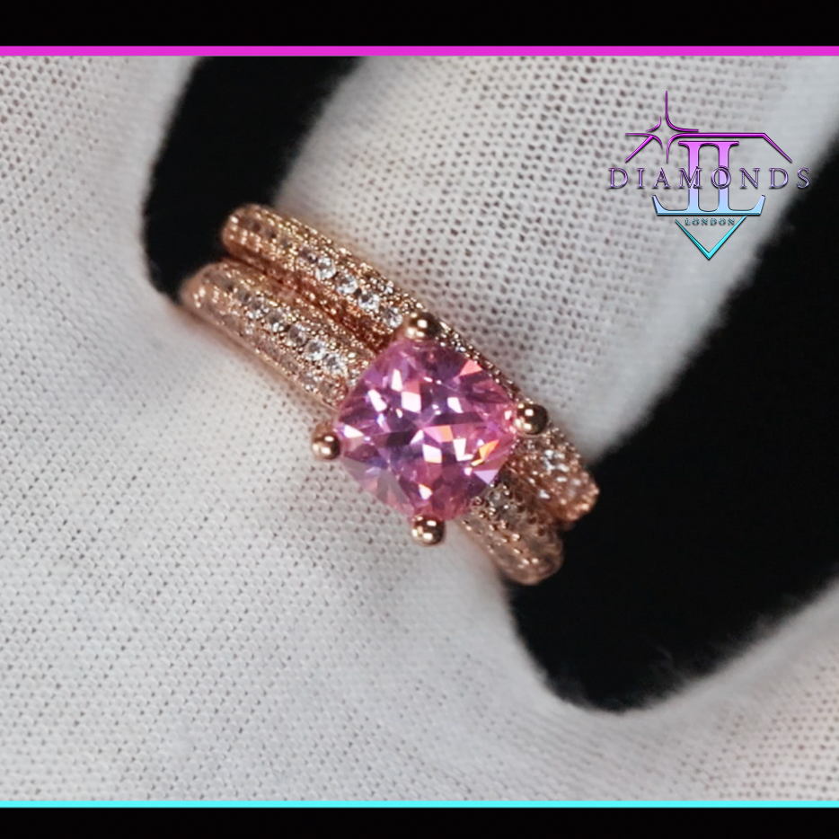 Rose Gold Pink Diamond Ring