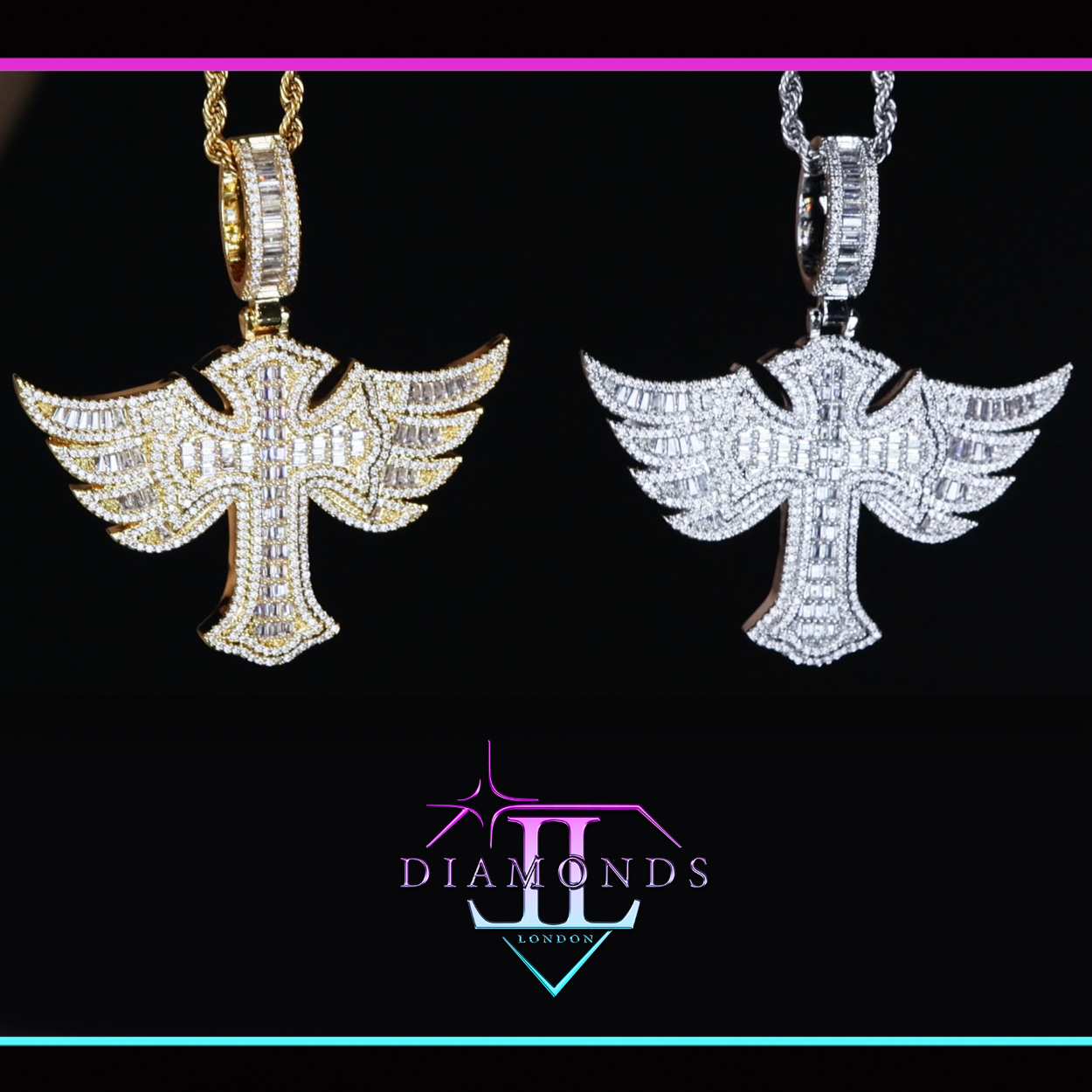 Baguette Diamond Cross Pendant