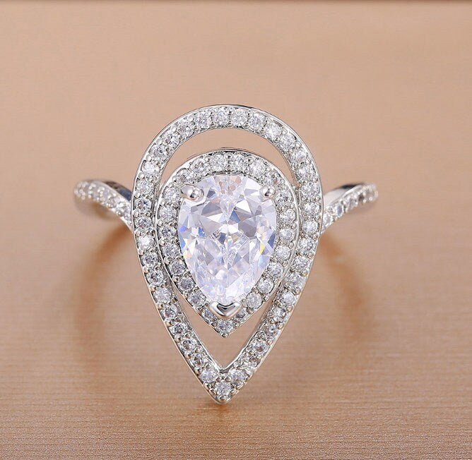 Teardrop Ring | Pear Cut Ring | Tear Drop ring | Pear shape ring