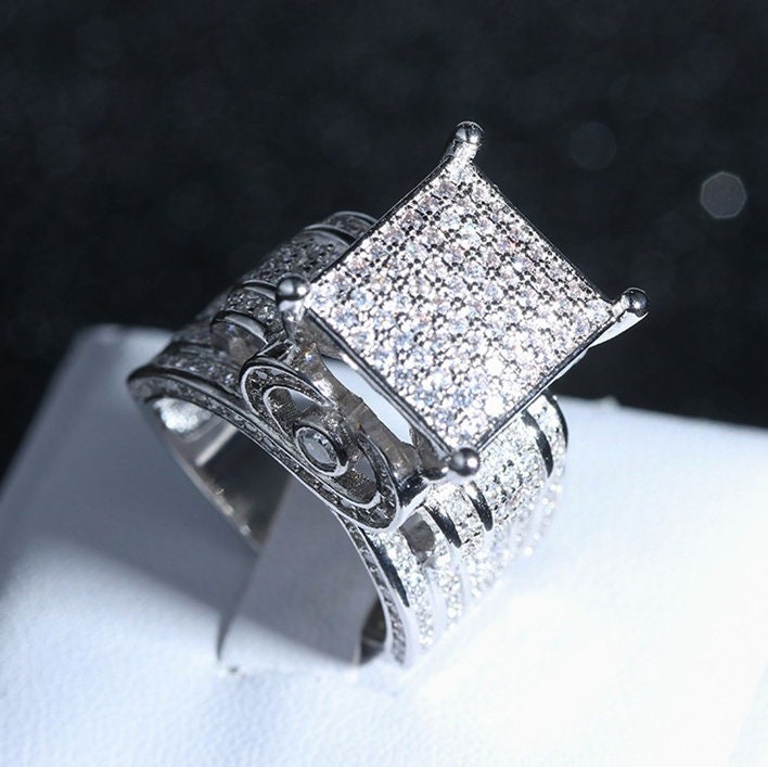 Womens Big Diamond Ring | Womens Iced Out Ring | Womens Big Ring