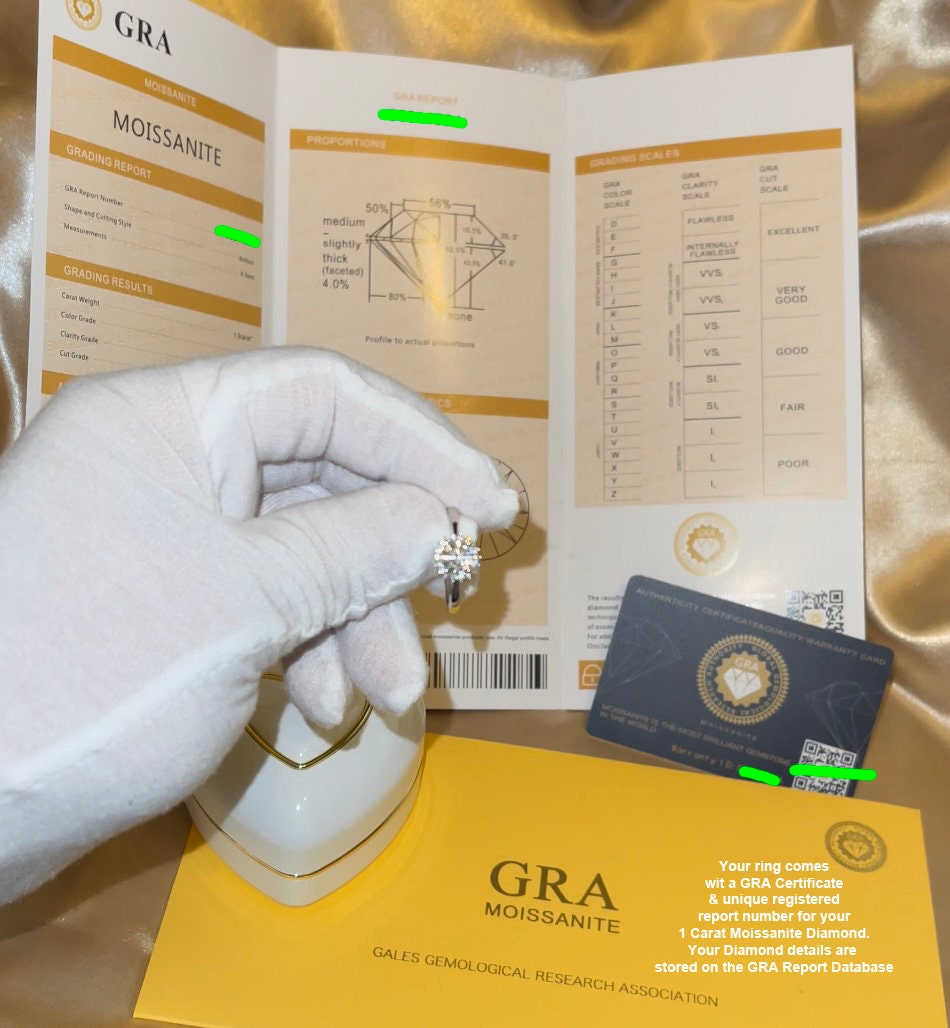 White Gold Moissanite Diamond Ring