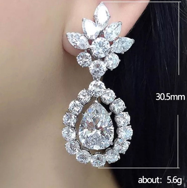 Teardrop Earrings | Diamond Earrings | Diamond Earrings | Tear drop Earrings | Womens Diamond Earrings | Earrings | Pear Shape Earrings