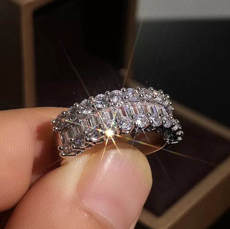 Engagement Ring | Womens Wedding Band | Baguette Ring | Engagement Ring Diamond