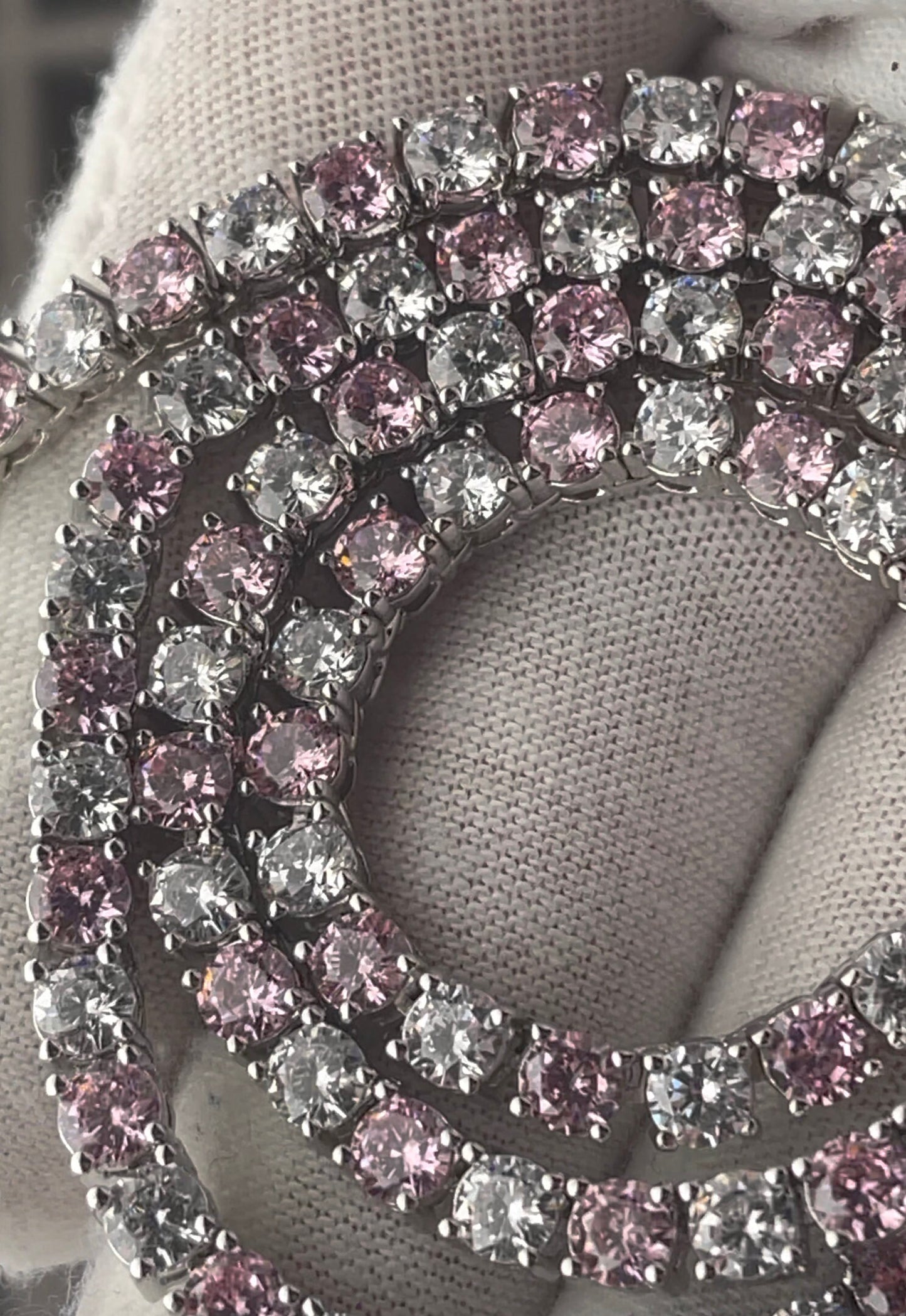 Tennis Chain | Pink Diamond Tennis Chain | Pink Diamond Necklace