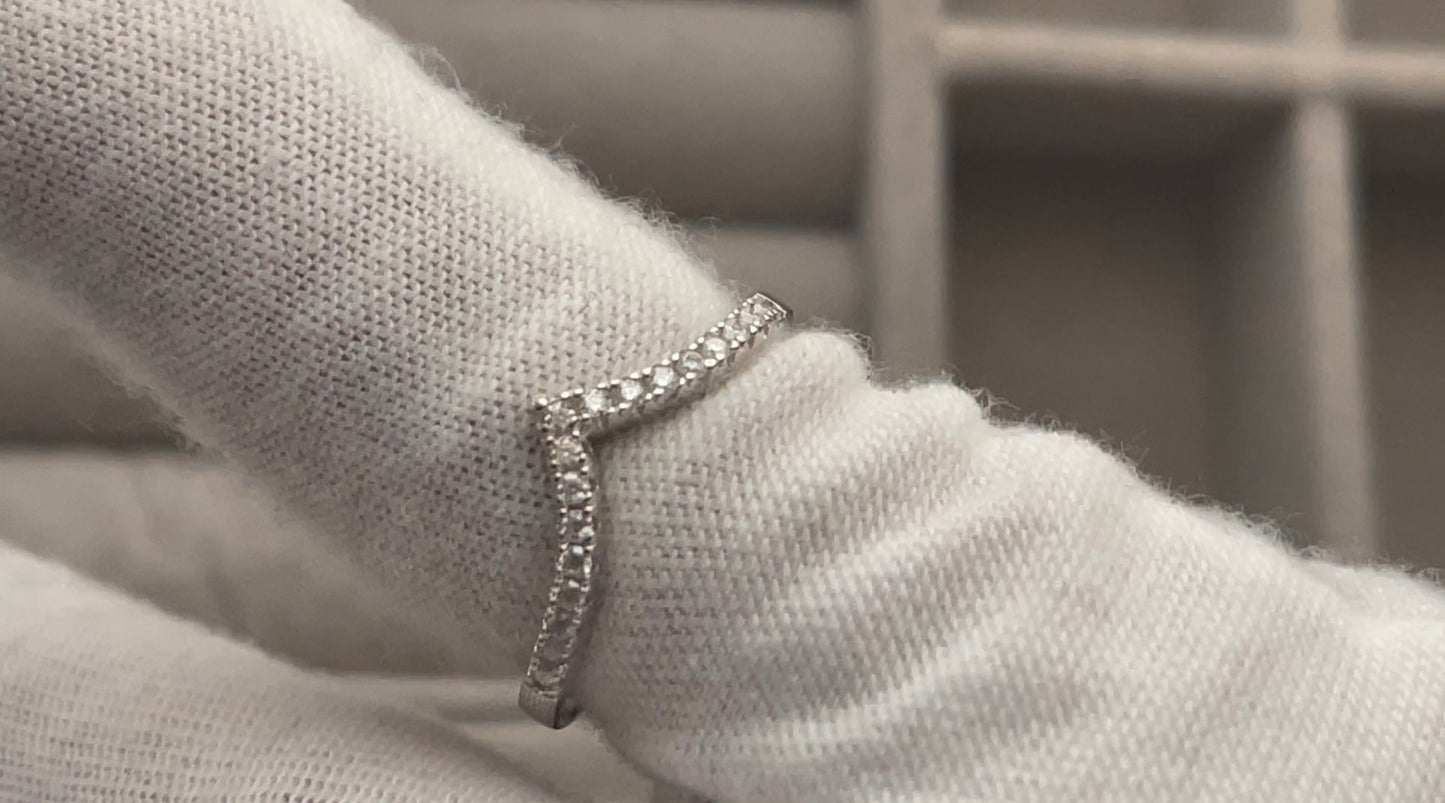 Moissanite Diamond Ring | Moissanite Wishbone Engagement Ring