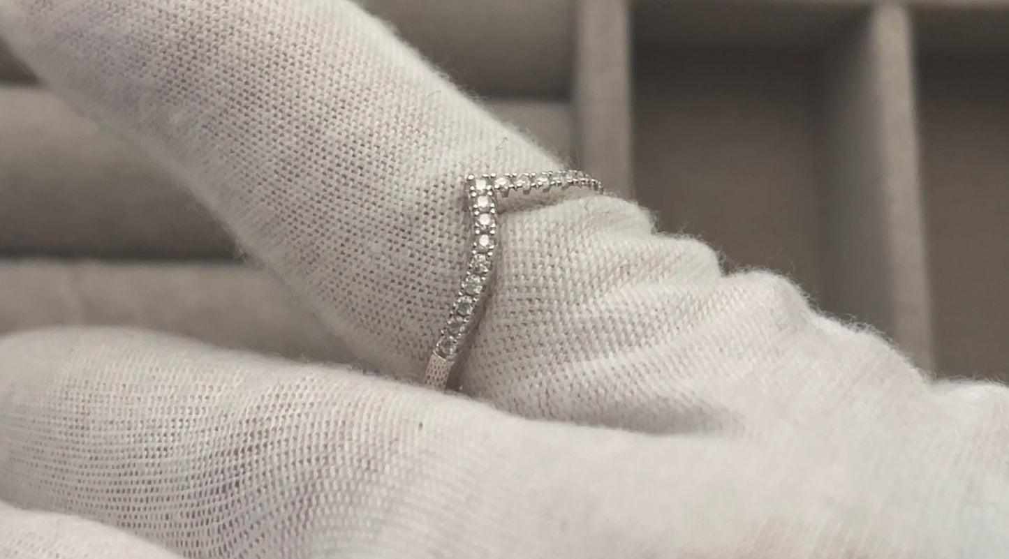 Moissanite Diamond Ring | Moissanite Wishbone Engagement Ring