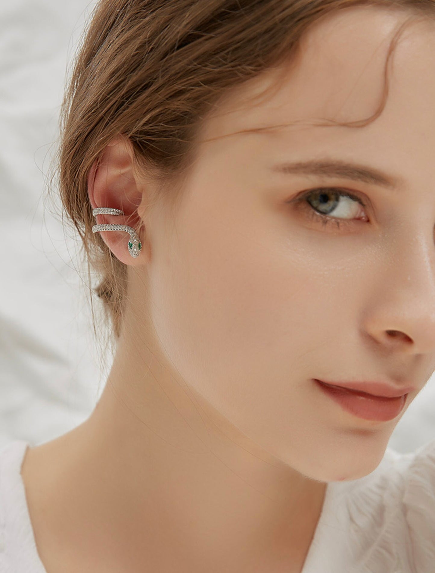 Diamond Snake Earrings | Womens Snake Earrings | Snake Earrings