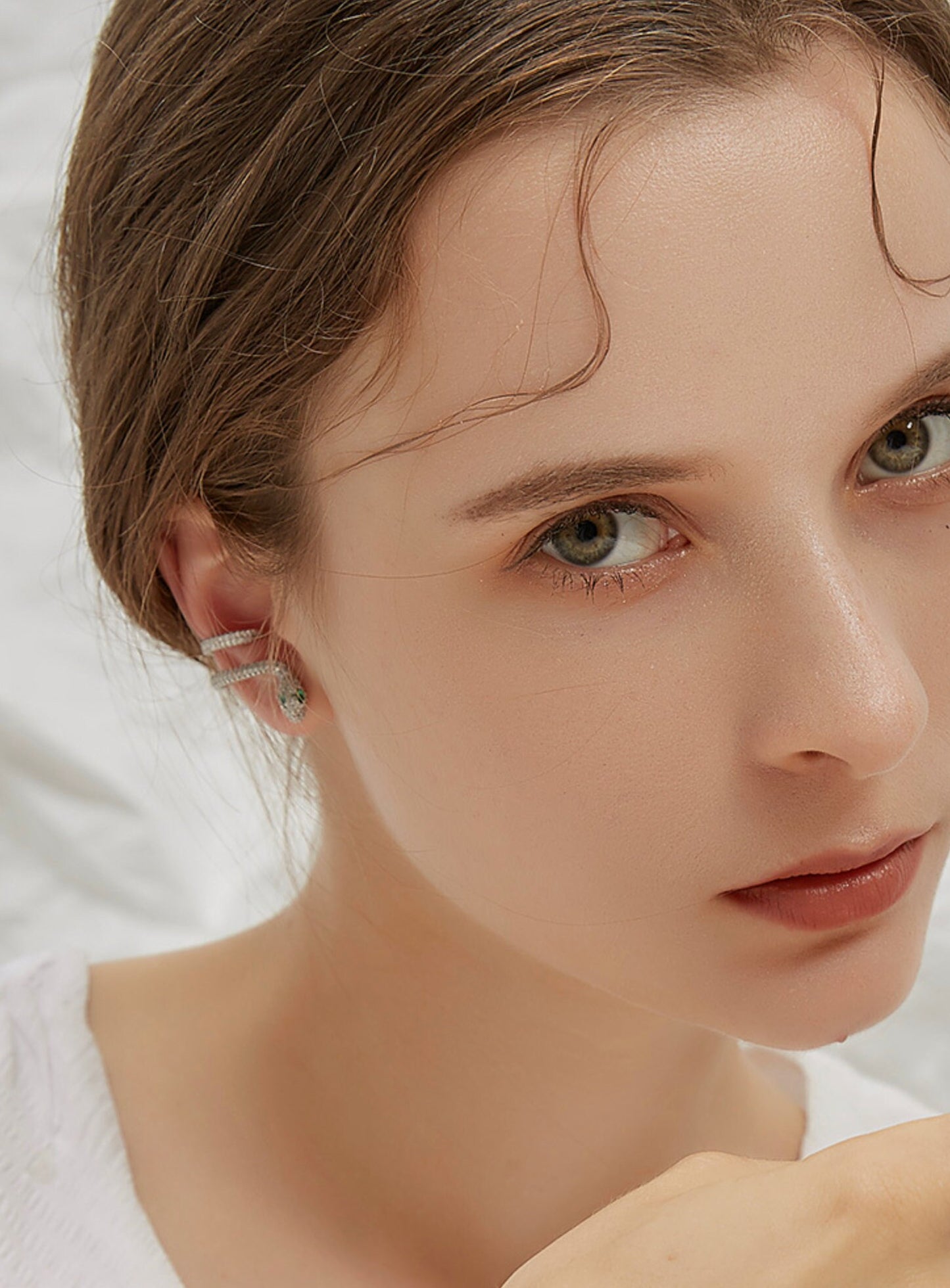 Diamond Snake Earrings | Womens Snake Earrings | Snake Earrings