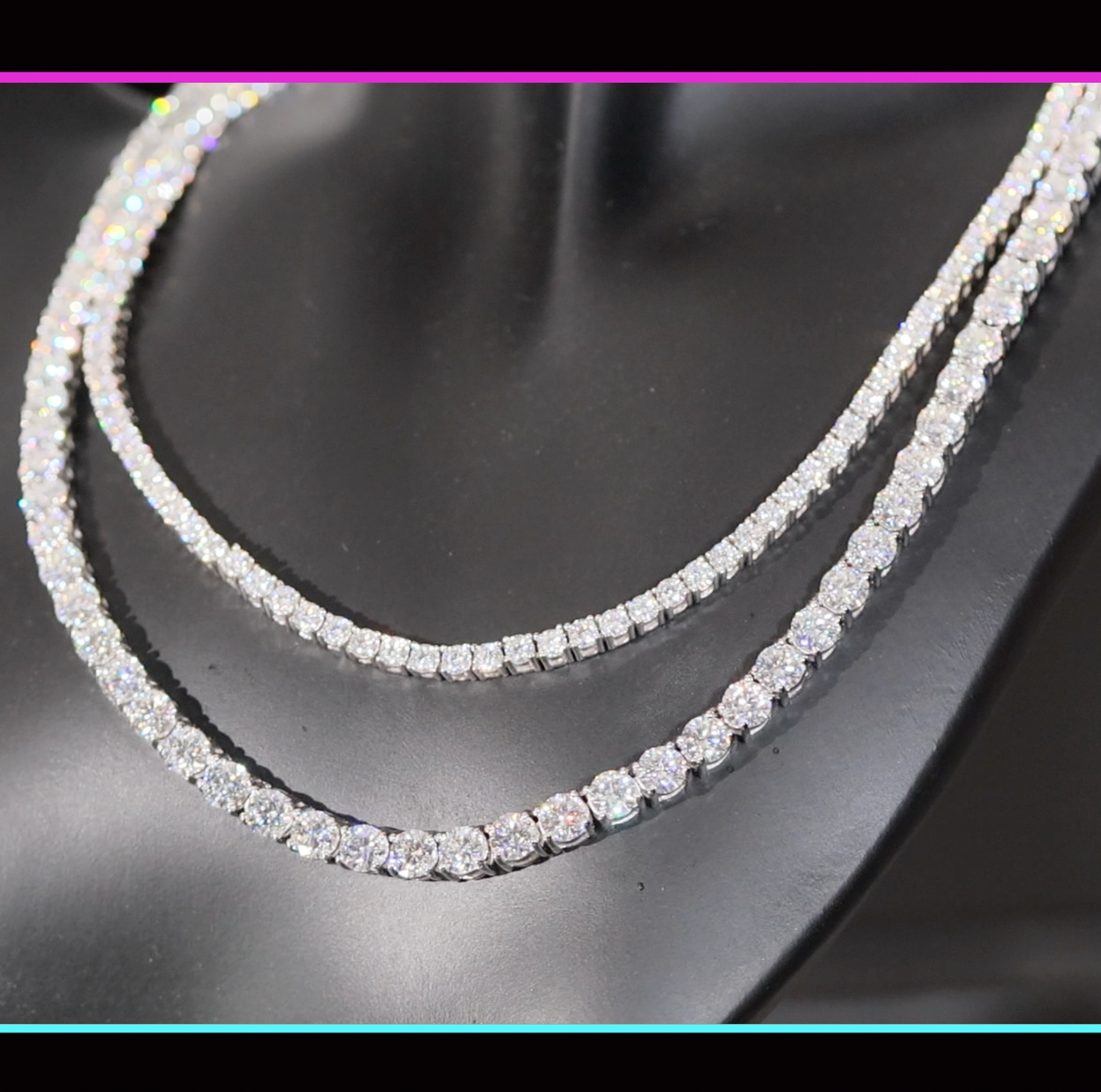 moissanite diamond tennis chains