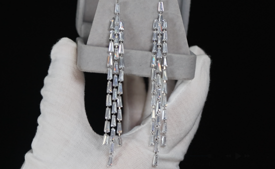 Diamond Tassel Earrings