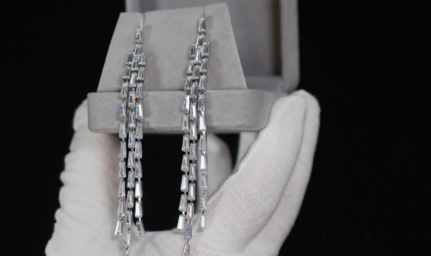 Diamond Tassel Earrings