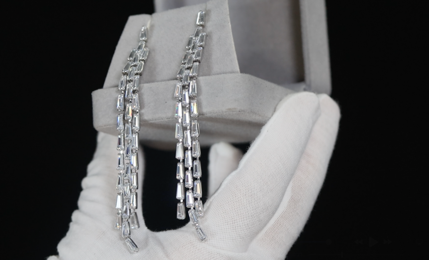 Diamond Tassel Earrings