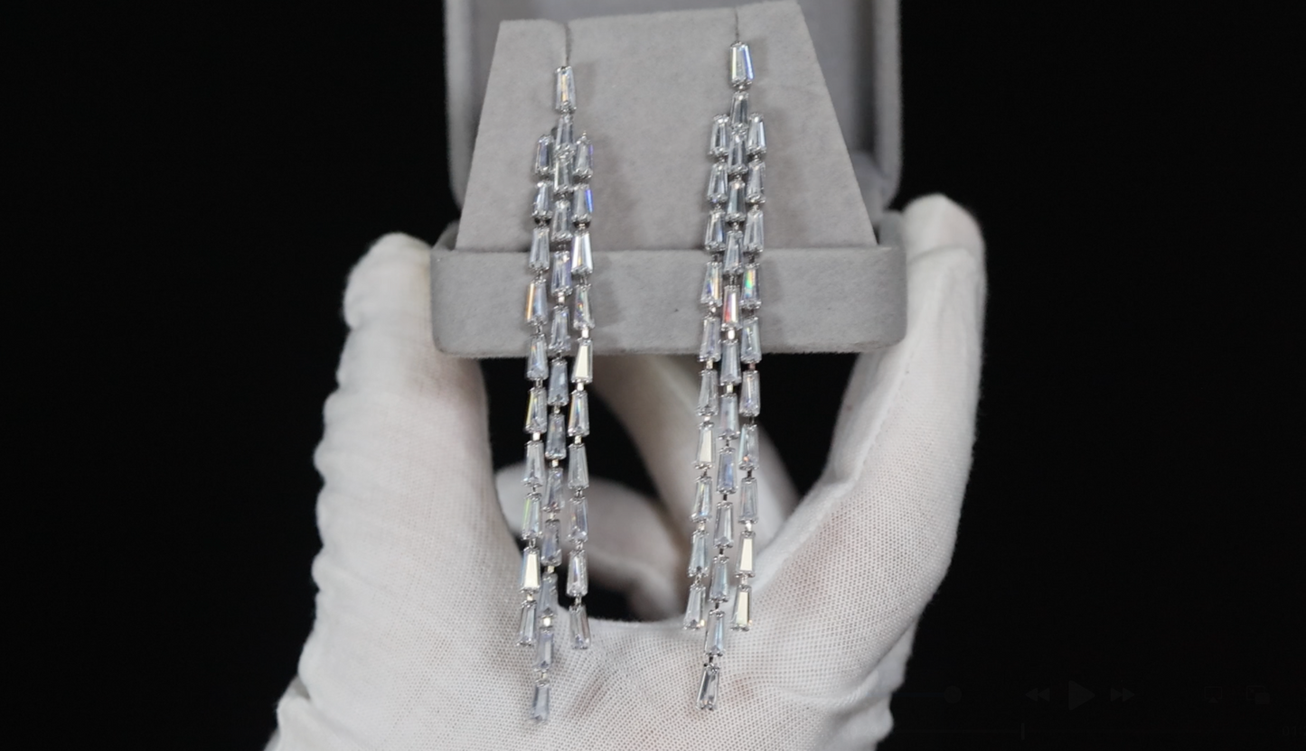 Diamond Tassel Earrings