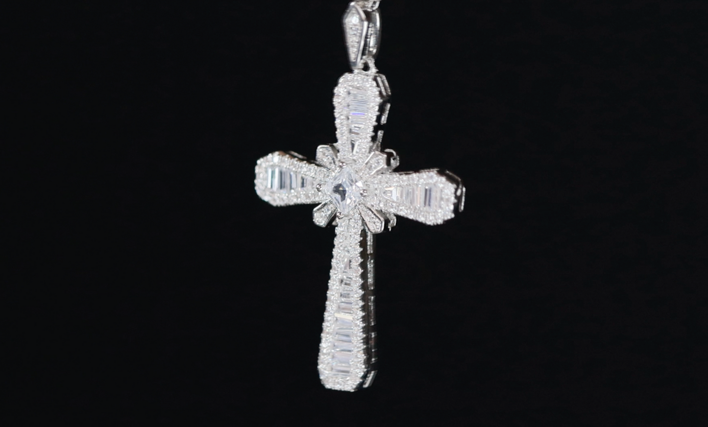 Baguette Cross Pendant