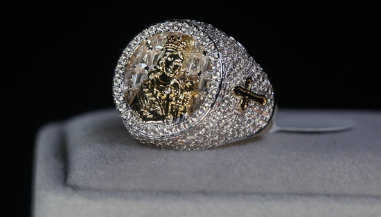 Diamond Virgin Mary Ring