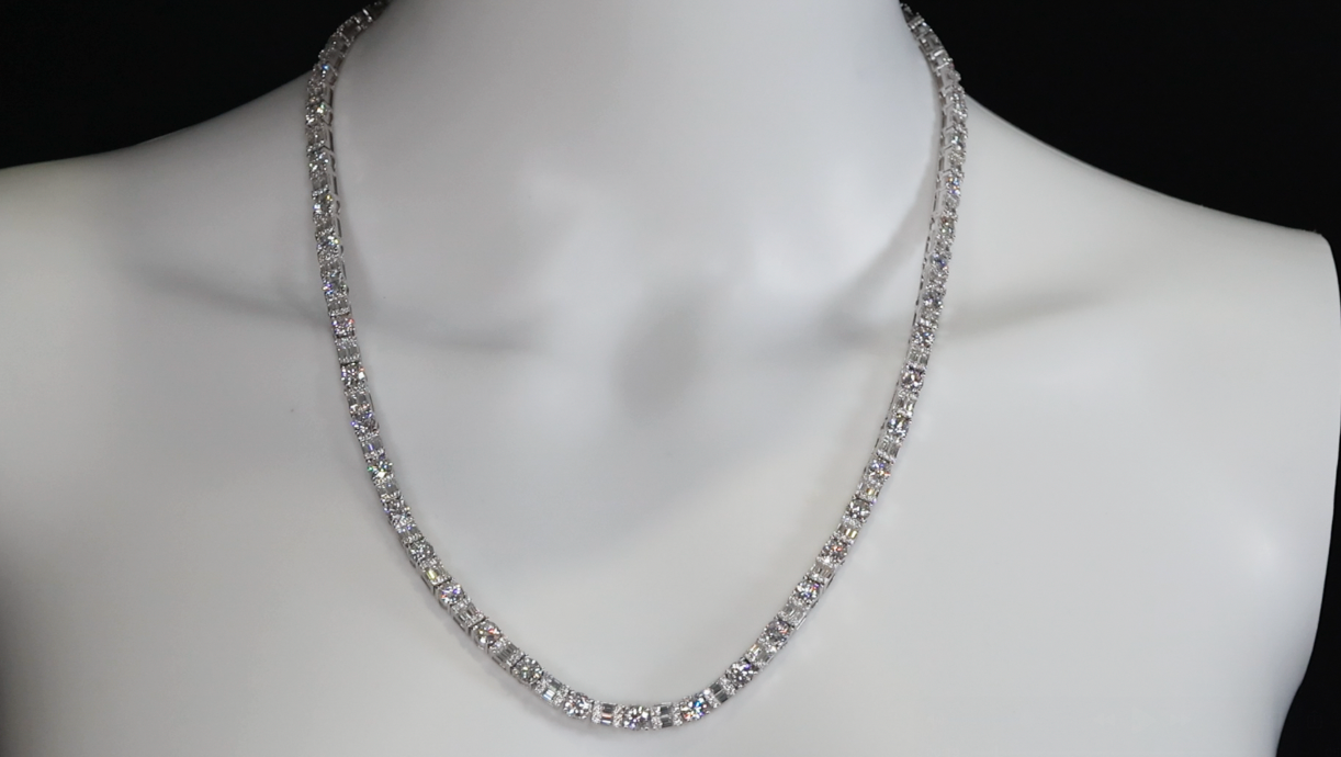 Baguette Moissanite Chain