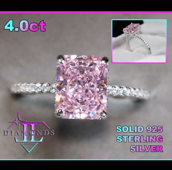 Womens Pink Lab Diamond Ring