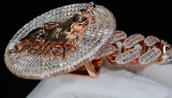 Big Rose Gold Diamond Pendant
