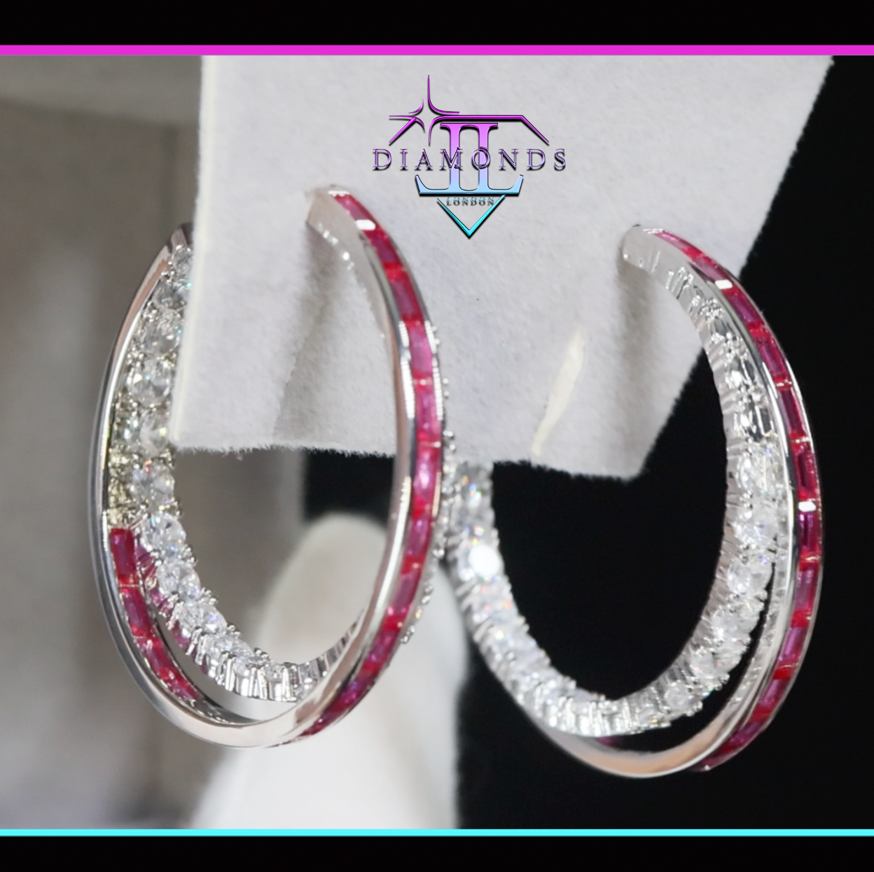 Big Red Diamond Earrings