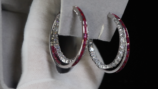 Big Red Diamond Earrings