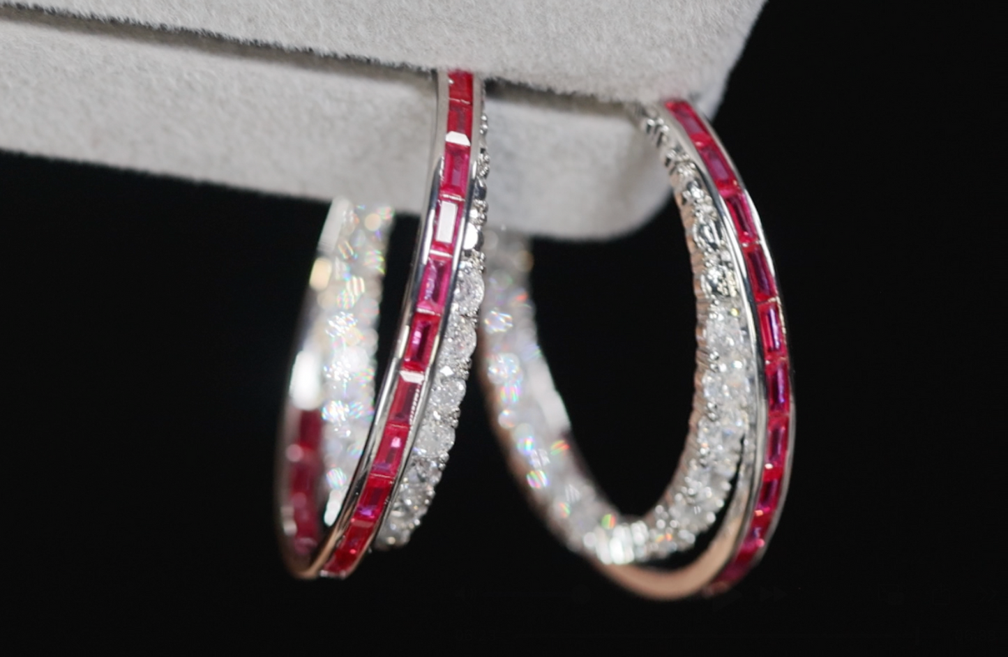 Big Red Diamond Earrings