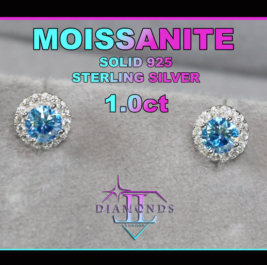 Blue Lab Diamond Ear Studs