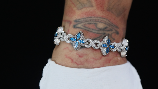Men's Blue Diamond Bracelet
