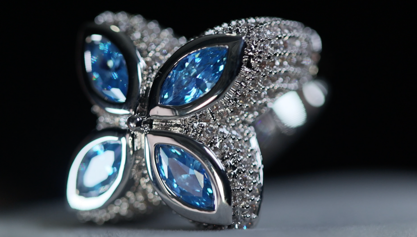 Men's Blue Diamond Ring