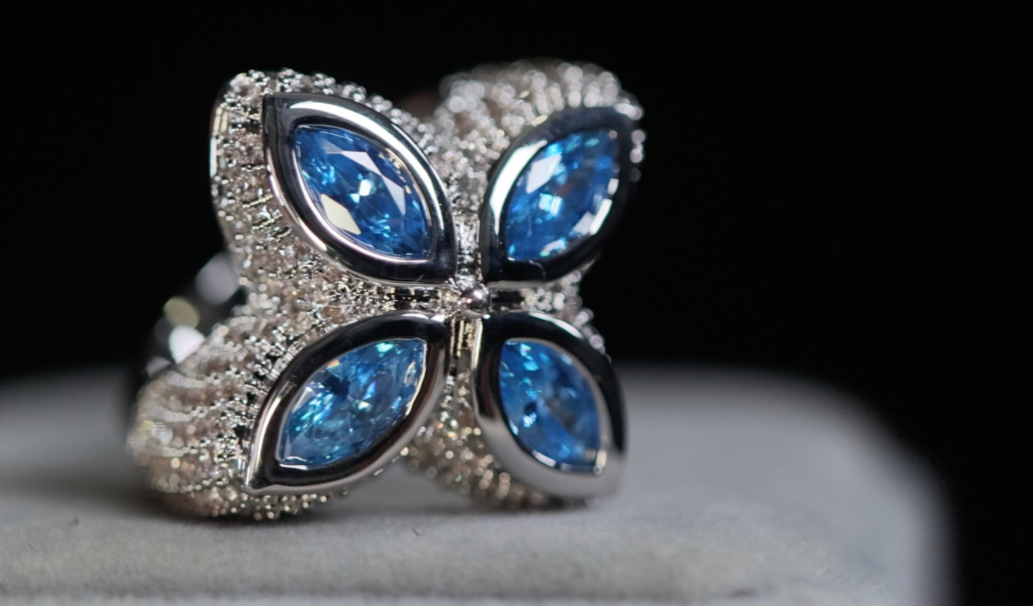 Men's Blue Diamond Ring