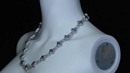 Blue Diamond Iced Out Chain