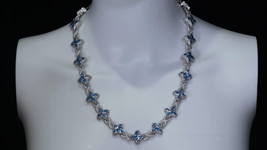 Blue Diamond Clover Chain