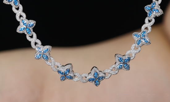 Blue Diamond Clover Chain