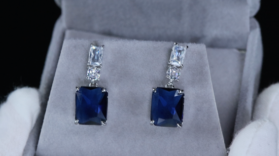 Blue Sapphire Earrings