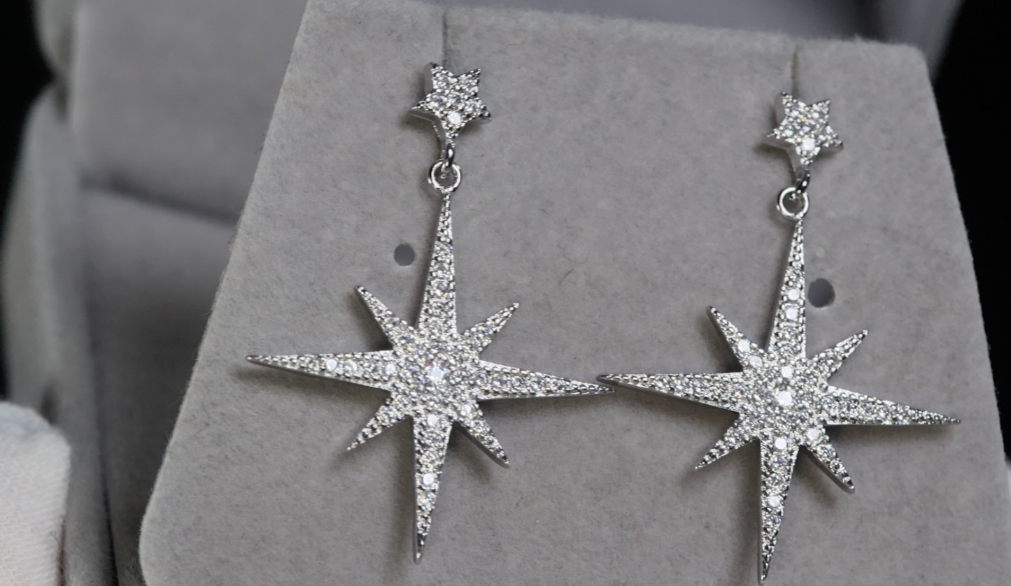 Diamond Star Earrings