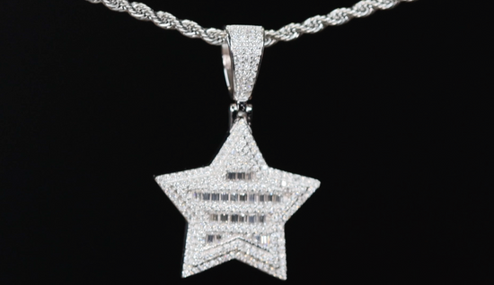 Moissanite Diamond Star Pendant