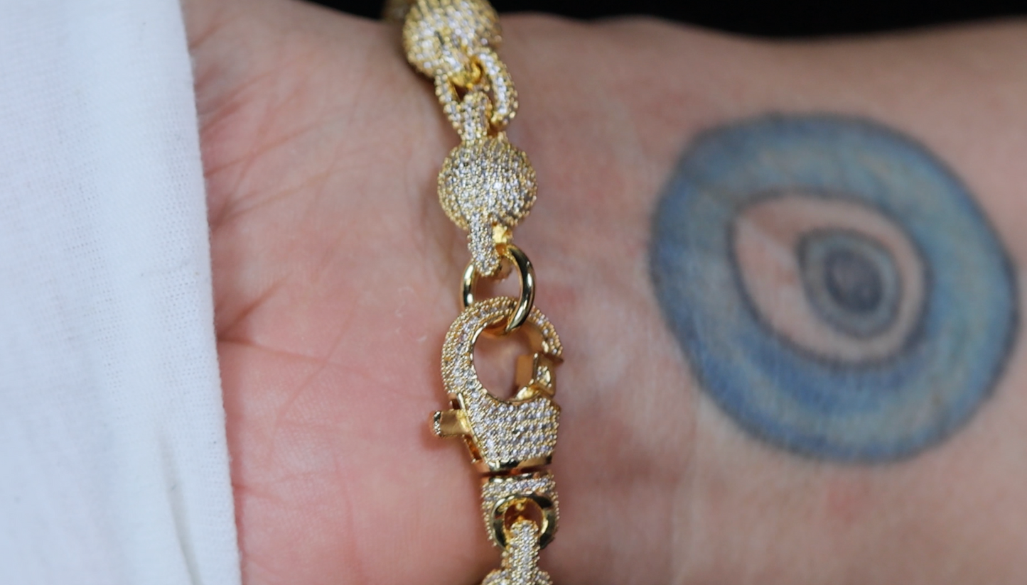 Men's Red Diamond Hip Hop Bracelet
