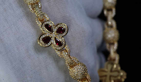 Men's Red Diamond Necklace