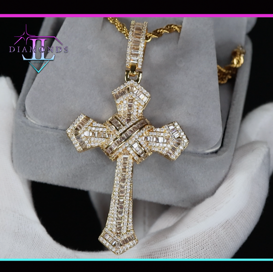 Gold Diamond Cross Pendant