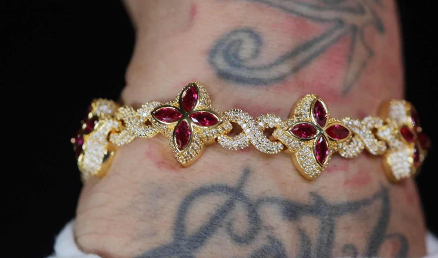Men's Red Diamond Bracelet