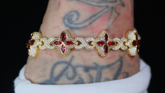 Gold Red Diamond Bracelet