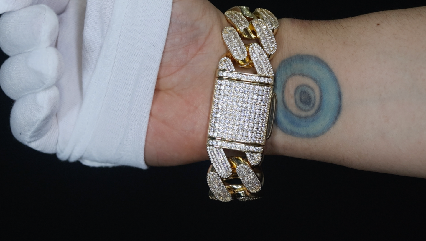 Mens Gold Cuban Bracelet