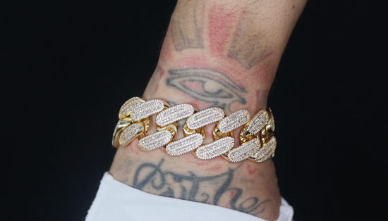 Gold Moissanite Cuban Link Bracelet