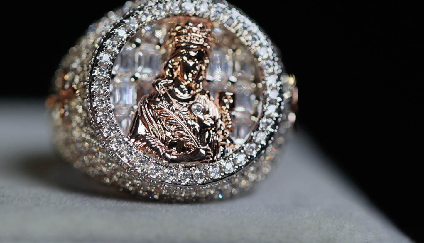 Rose Gold Virgin Mary Ring