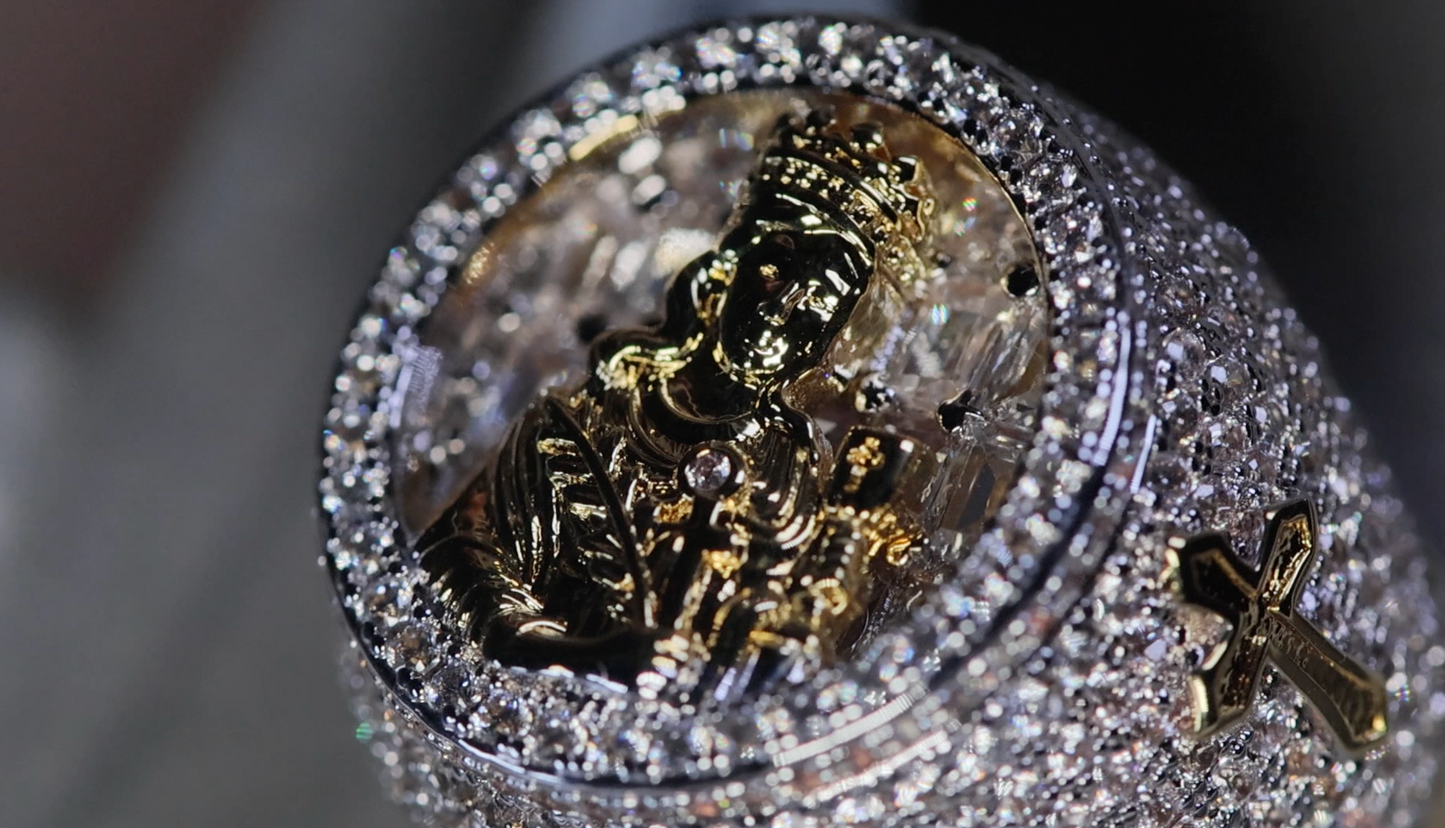 Diamond Virgin Mary Ring