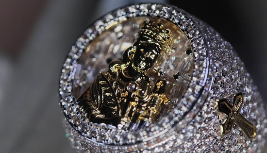 Diamond Virgin Mary Ring
