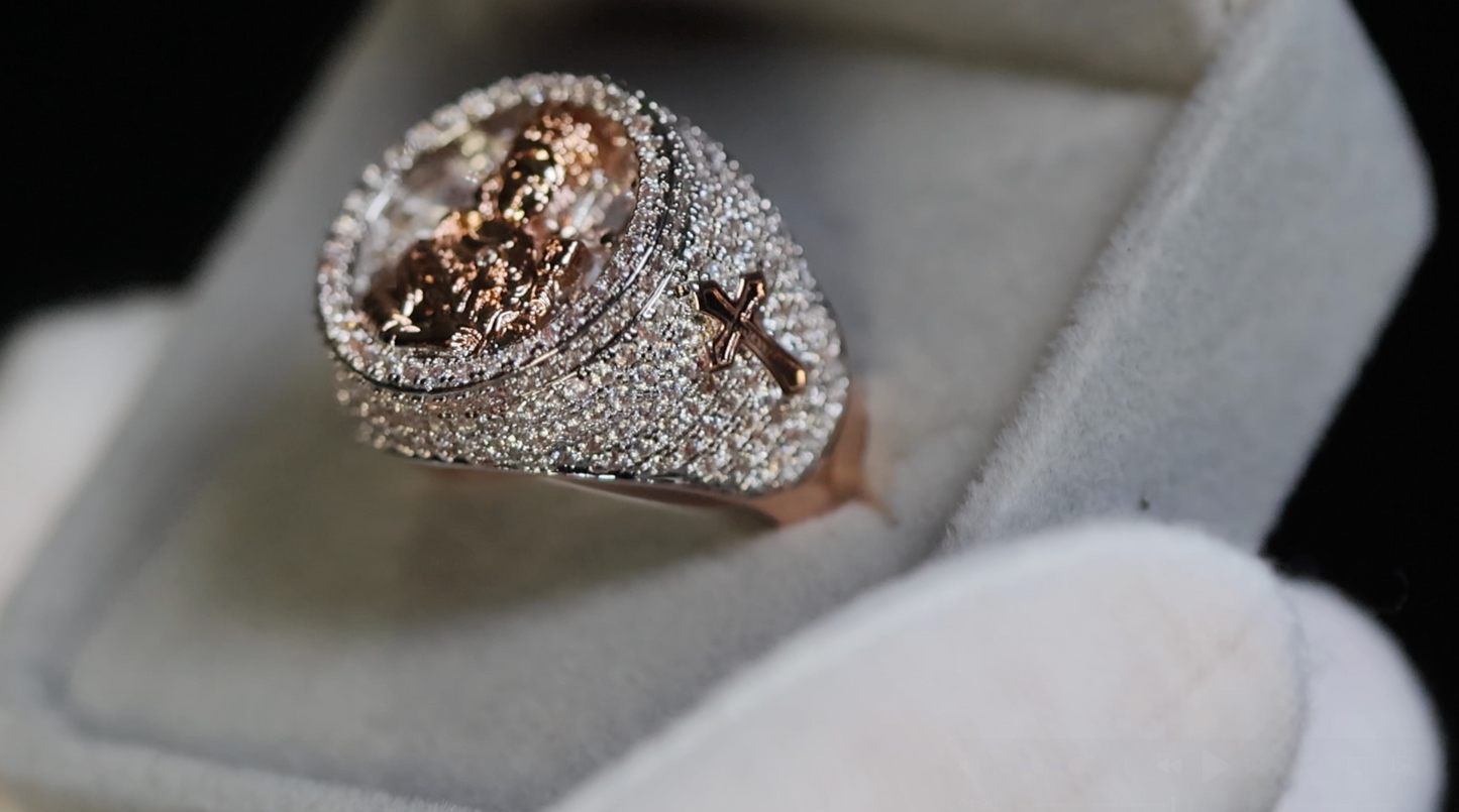 Rose Gold Virgin Mary Ring