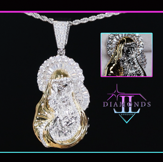 Iced Out Virgin Mary Pendant