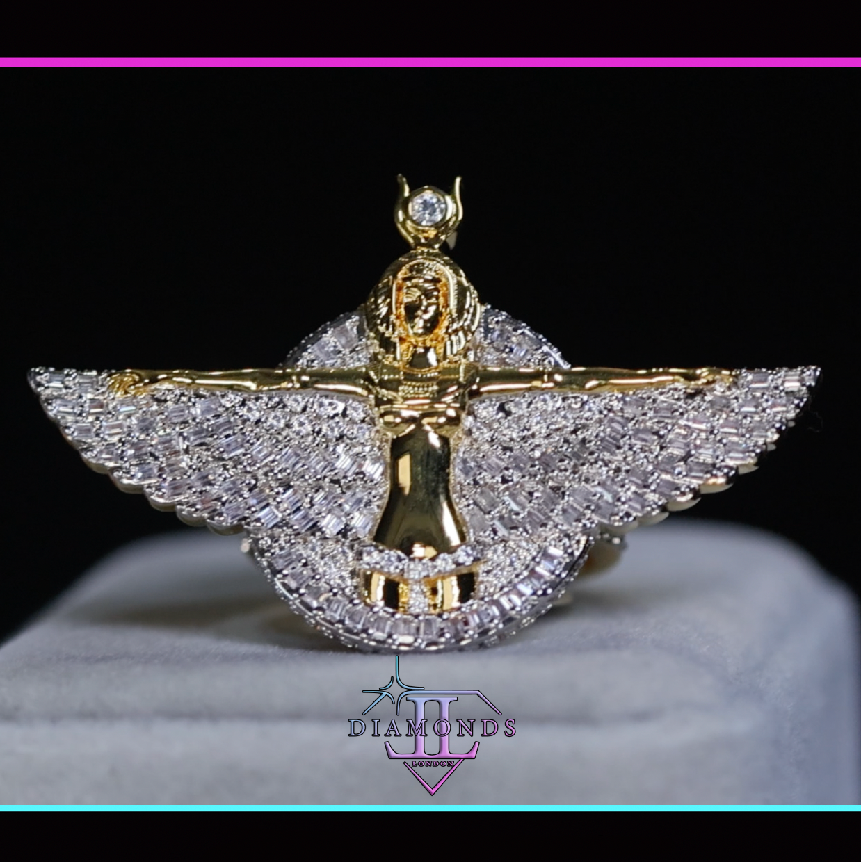 Men's Gold Angel Ring