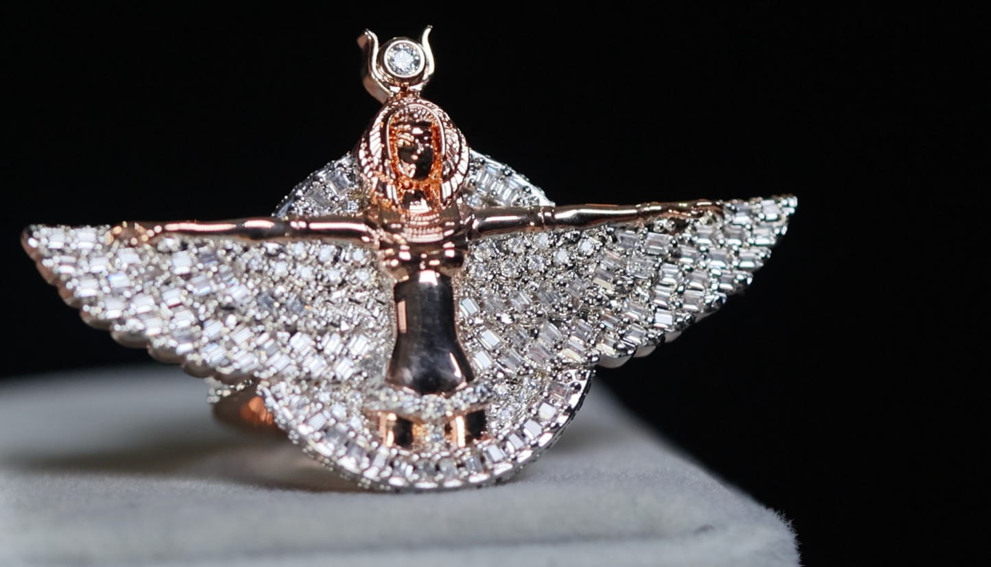 Mens Rose Gold Hip Hop Ring