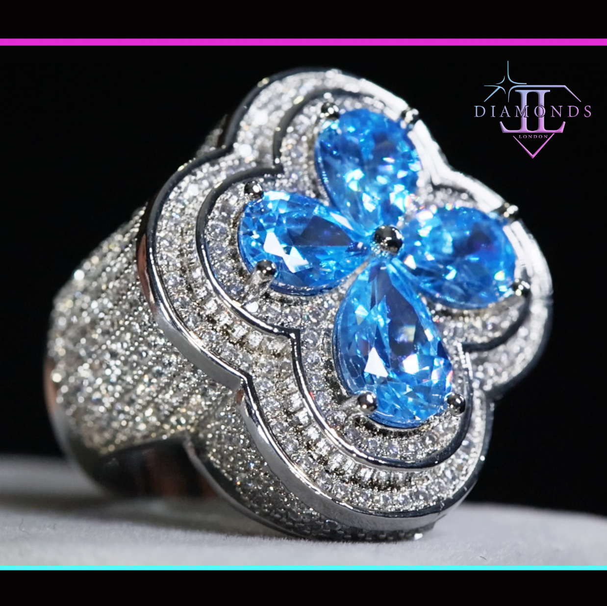 Men's Blue Diamond Ring